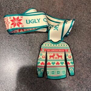 Ugly Christmas Sweater 5k Run Race Medal w/ Ribbon